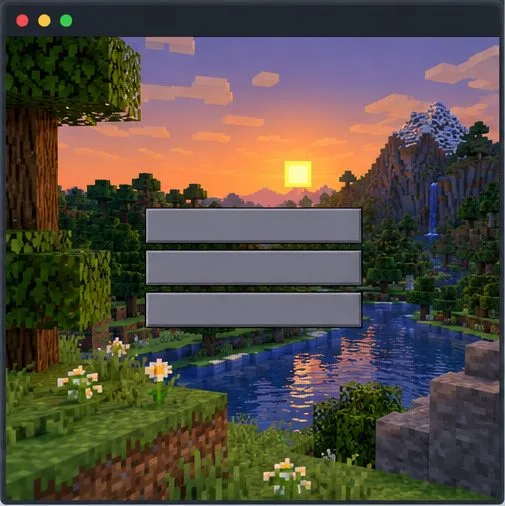 A block-building landscape behind a menu-like panel, illustrating a normal exit rather than a confirmed crash.