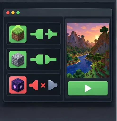 A game setup window shows two compatible block tiles and one red mismatched tile.
