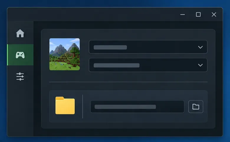 A launcher-style installation window shows a separate game folder for a clean test profile.