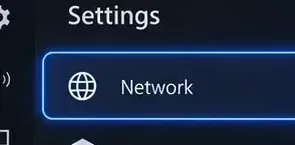 PlayStation Portal Settings menu focused on the Network entry.