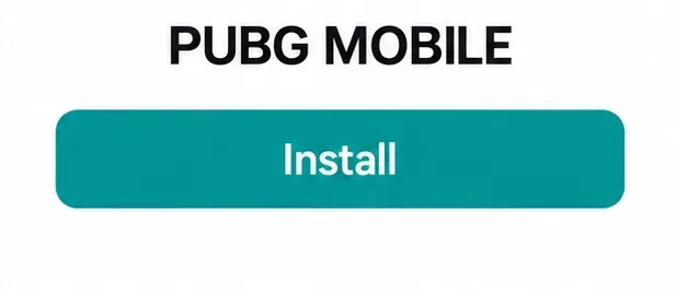 รูปแบบการแสดงผลแอป PUBG MOBILE บน App Store ที่เรียบง่าย พร้อมปุ่มติดตั้ง