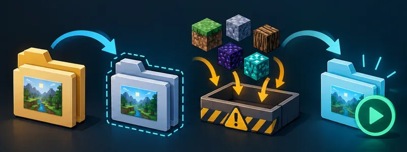 A copied Minecraft modpack profile with suspect mod files separated for a controlled test