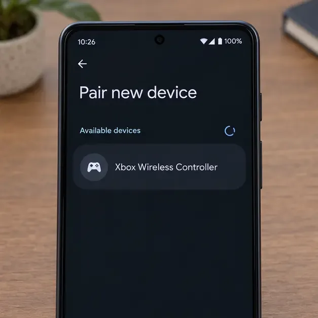 หน้าจอการจับคู่อุปกรณ์ใหม่บน Android แสดงรายการ Xbox Wireless Controller เป็นอุปกรณ์ Bluetooth ที่ใช้งานได้