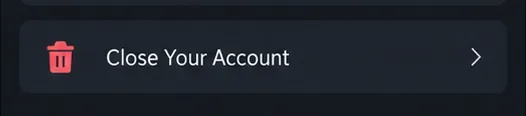 Illustrated PlayStation Family app Settings menu with Close Your Account near the bottom.