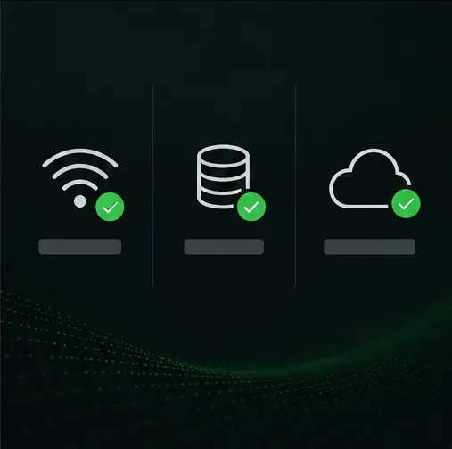 Ilustração de solução de problemas com ícones de internet, armazenamento e serviço Xbox.