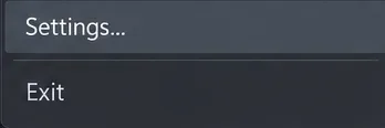 Steam desktop menu illustration showing Settings and Exit options.