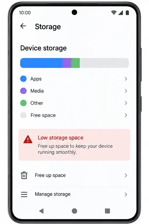 Generic Android system update screen checking for available device software updates.