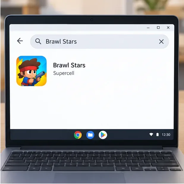 Illustrative Google Play search result for Brawl Stars showing Supercell as the developer