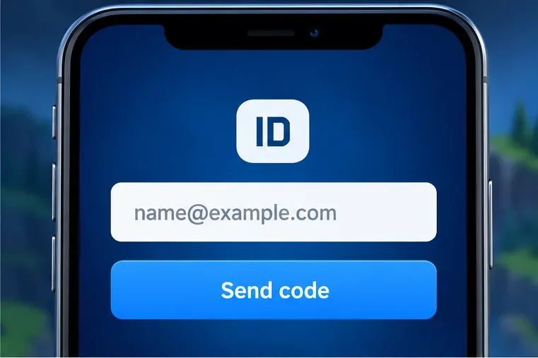 A Supercell ID sign-in screen with an email field and a Send code button.