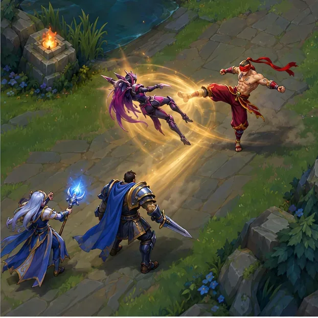 Dragon’s Rage sends the enemy carry flying away from Lee Sin toward allied champions