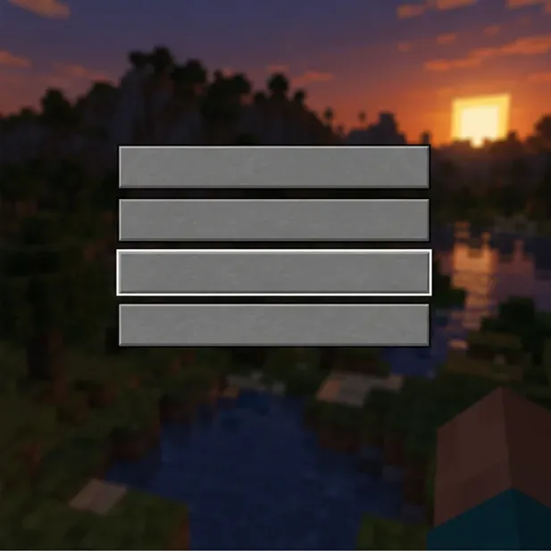 Pause menu over a blocky world before the player exits the session