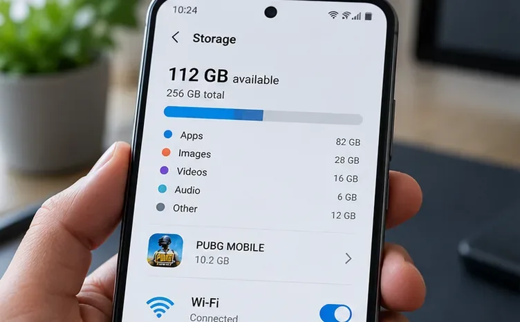 Verifique o espaço de armazenamento disponível no telefone e a conectividade Wi-Fi antes de instalar o PUBG Mobile.