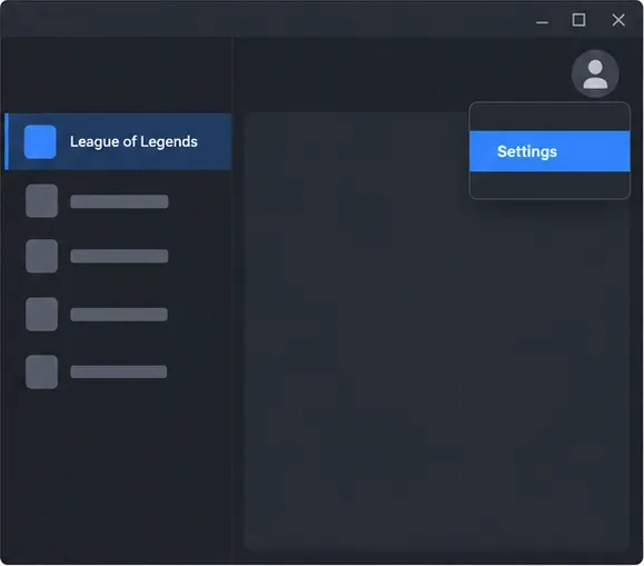 Tela ilustrativa de prontidão para reparo do League of Legends, listando internet estável e pelo menos 8 GB de espaço livre em disco.