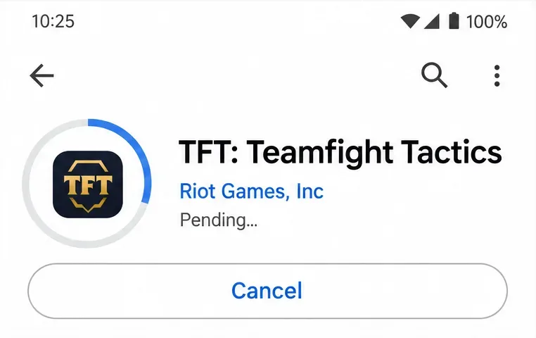 Exemplo de instalação de TFT mostrando os botões "Pendente" e "Cancelar".