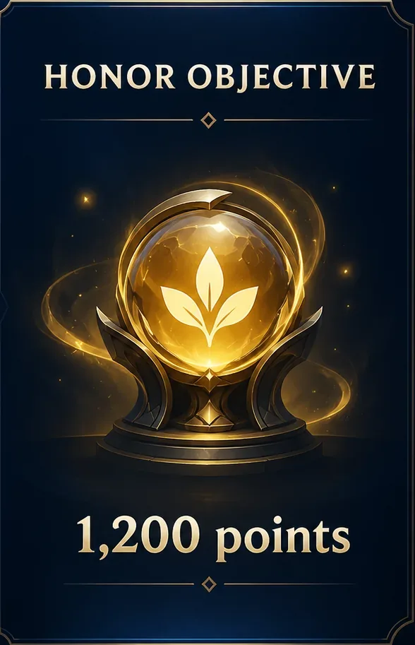 มีการ์ดรางวัลภารกิจเกียรติยศแยกต่างหาก ซึ่งแสดงเป้าหมาย 1,200 คะแนน