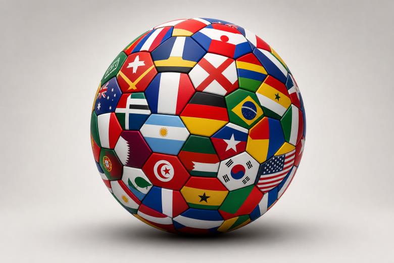 2026 FIFA World Cup official logo and stadium view