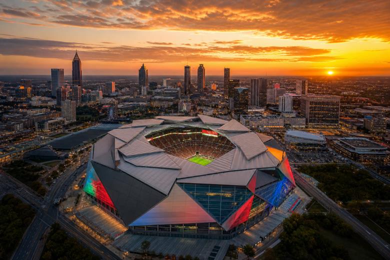 Fans holding 2026 World Cup tickets outside stadium